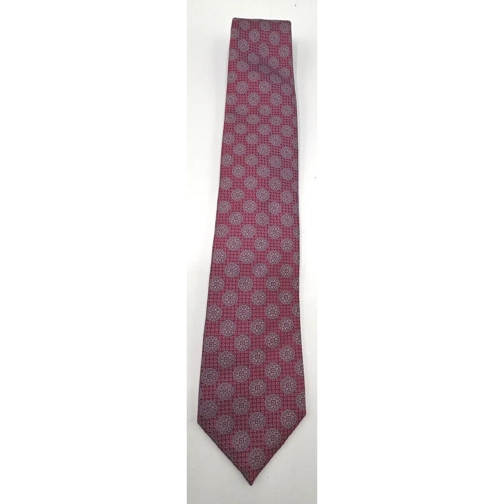 Saks Fifth Avenue Men's 100% Silk Necktie Geometric Classic Designer Tie